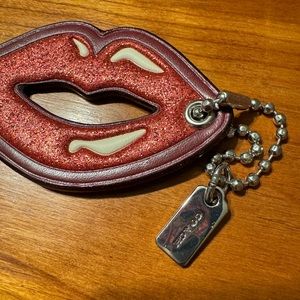 Coach Red Lips Bag Charm